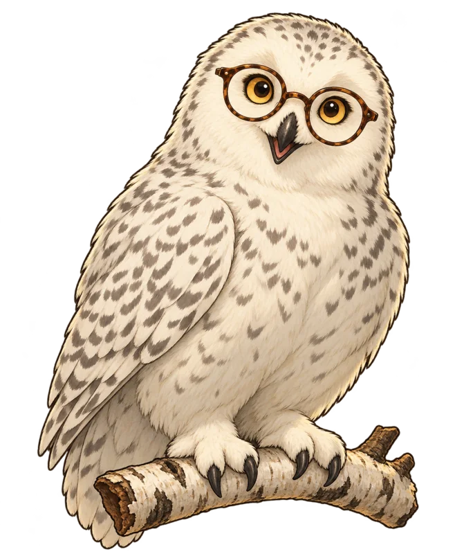 Juniper the snowy owl